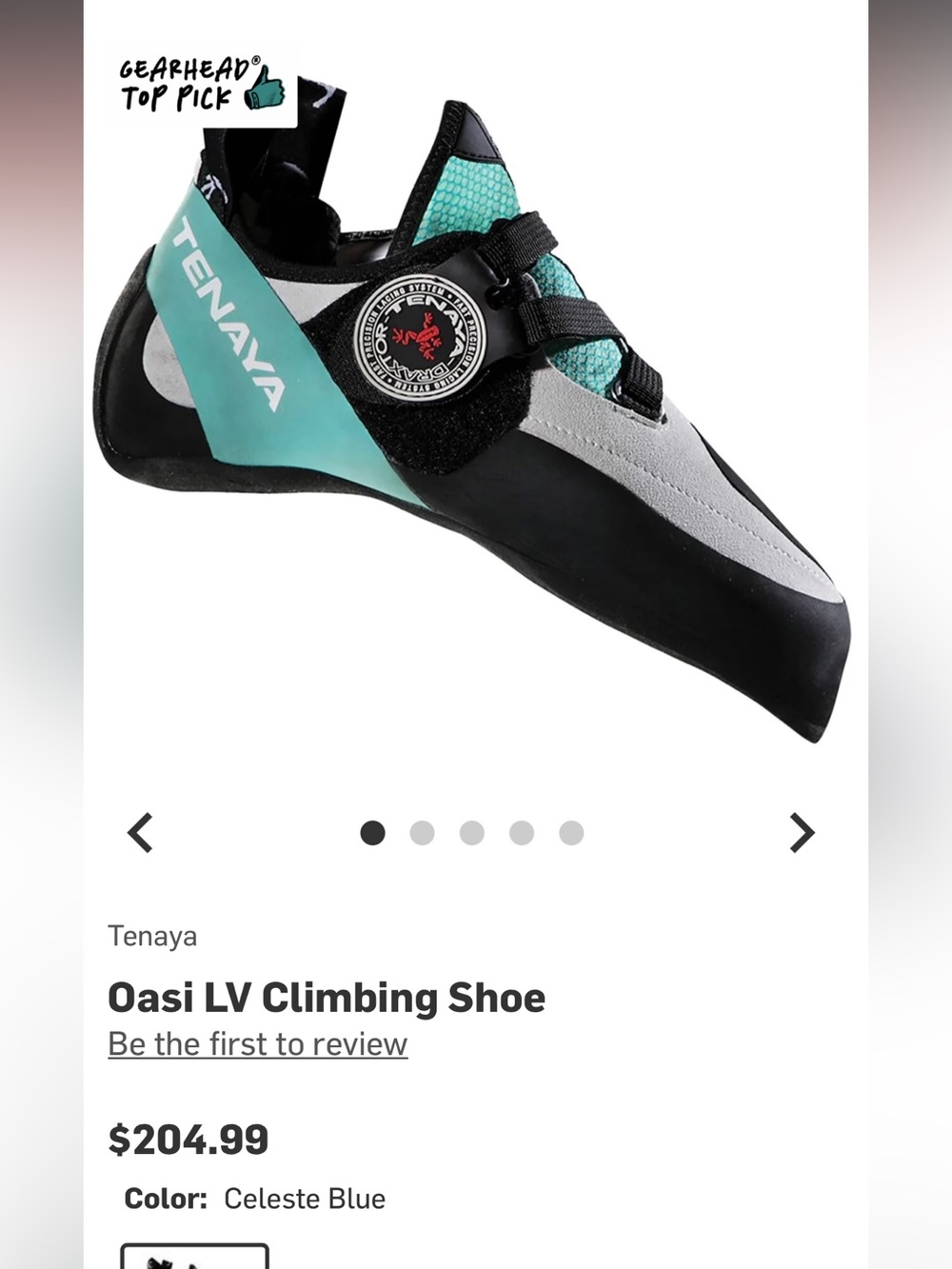 Worn once! Oasi LV Women's Climbing Shoe - Celeste Blue